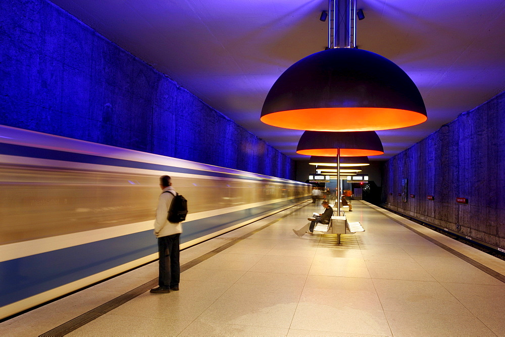 Metro Station, Westfriedhof, Munich, Bavaria, Germany, Europe