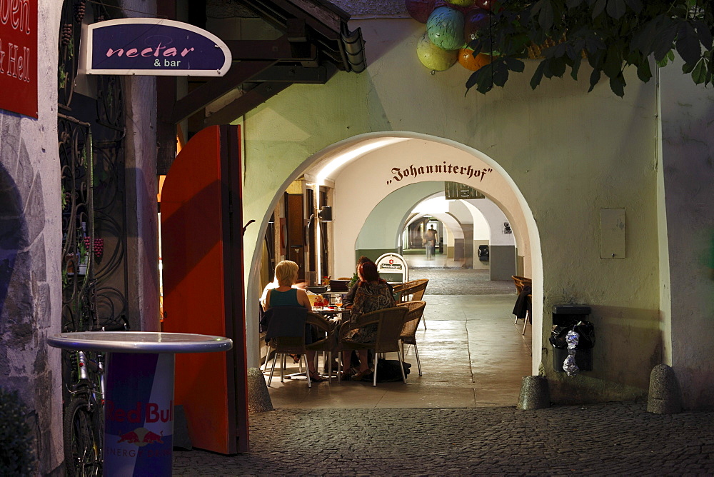 Arcade in Johannitergasse alley, Feldkirch, Vorarlberg, Austria, Europe