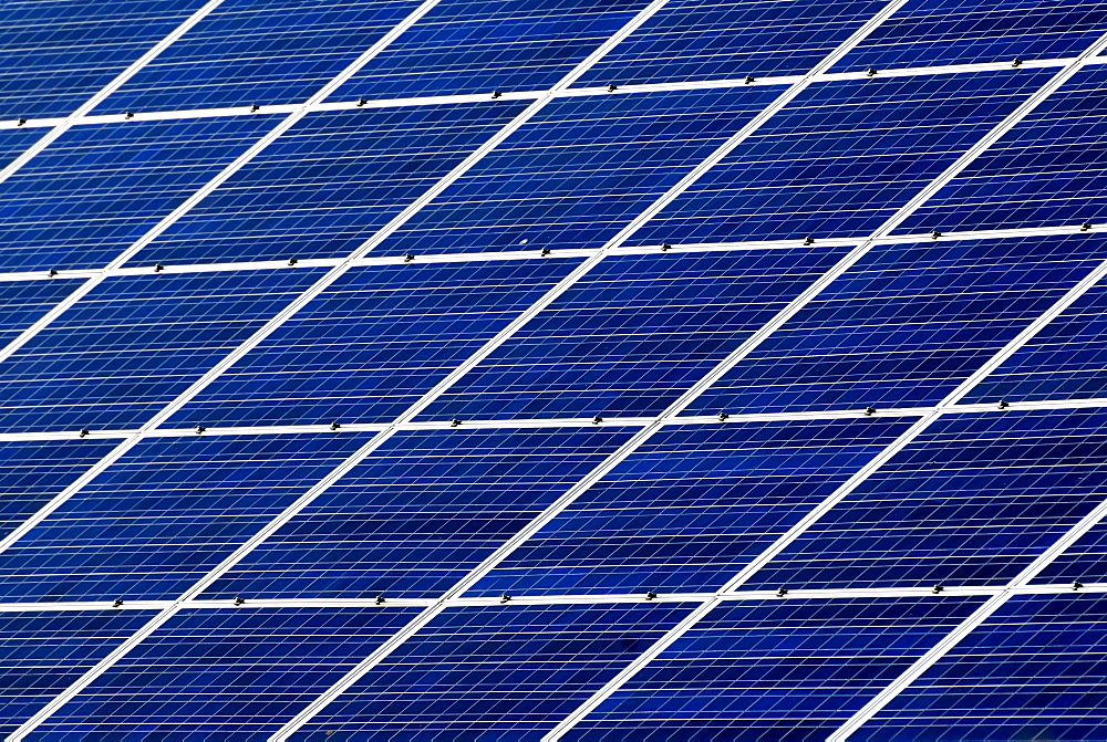 Detail of a photovoltaic system, solar panel, solar cells