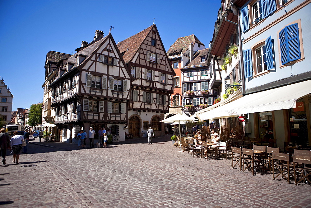 Place de l'Ancienne Douane, historic town centre of Colmar, Alsace, France, Europe