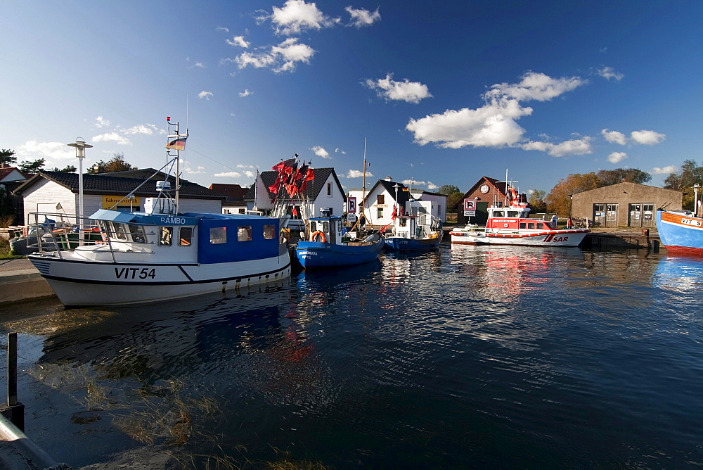 Port of Vitte, on Hiddensee island, Mecklenburg-Western Pomerania, Germany, Europe