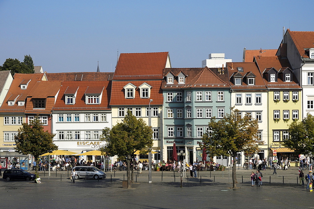 Domplatz square, Erfurt, Thuringia, Germany, Europe