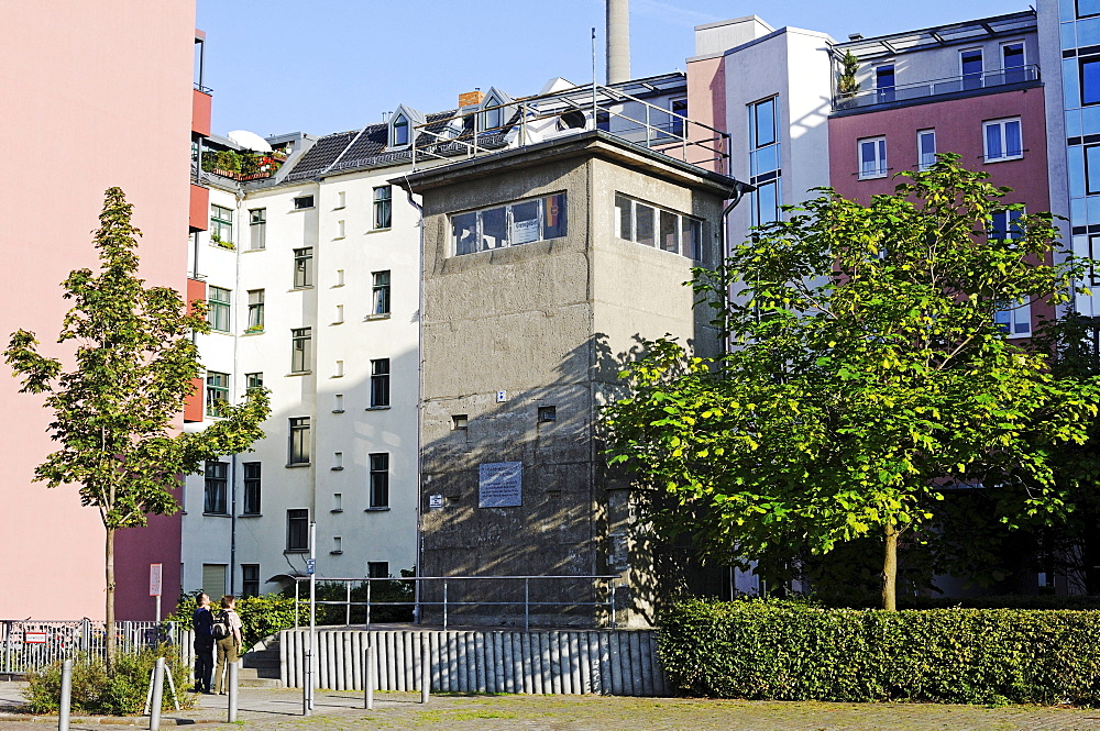 Memorial Guenter Litfin for the first person shot dead at the Berlin Wall, Kieler Strasse street at the Berlin-Spandau Schifffahrtskanal channel, Berlin, Germany, Europe