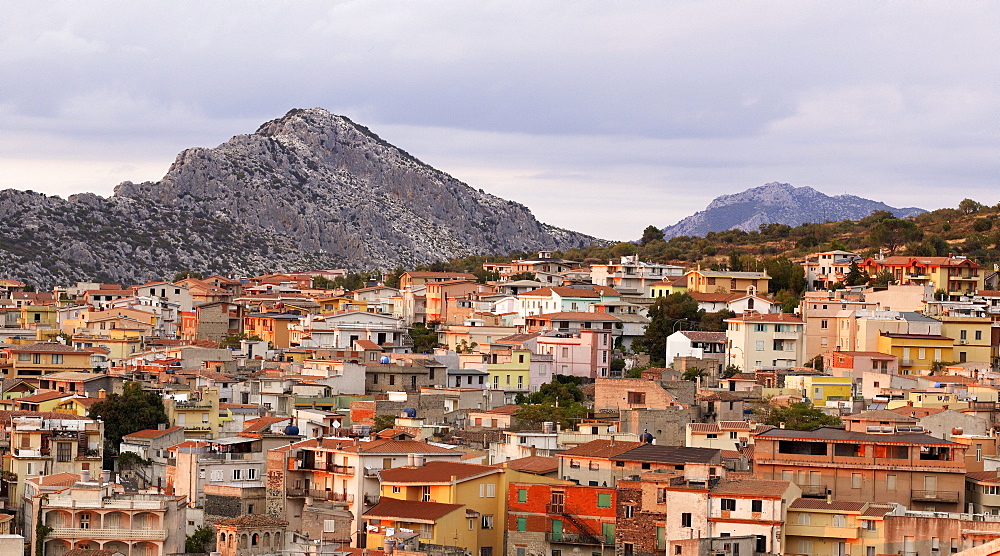 Sardinian mountain village Dorgali in the rocky plateau Supramonte, east coast of Sardinia, Italy, Europe