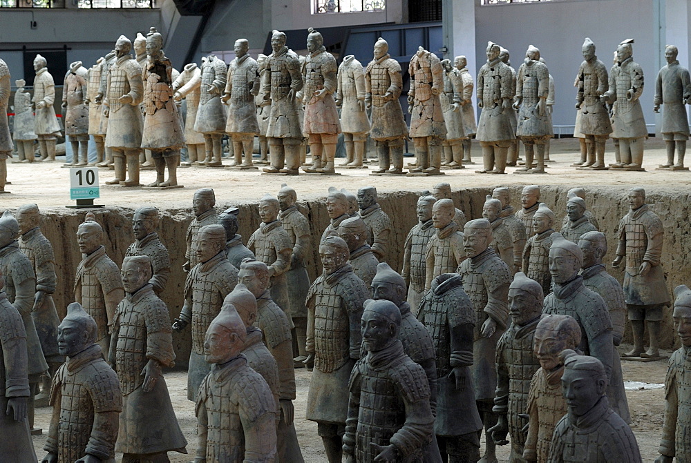 Terracotta army, part of the grave complex, hall 1, mausoleum of the 1st Emperor Qin Shi Huang in Xi'an, Shaanxi Province, China, Asia