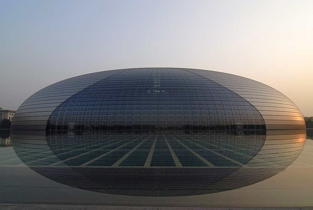 Modern new concert hall by the French architect Paul Andreu, Beijing, China, Asia