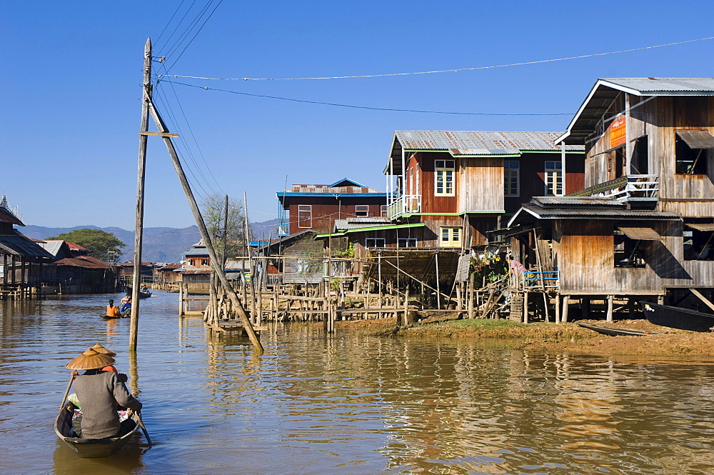 Stilt village Ywama, Inle Lake, Shan State, Burma, Myanmar, Asia