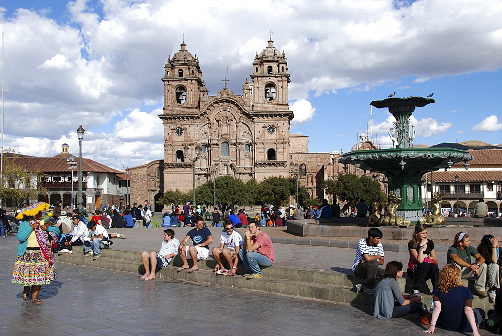 La Compania de Jesus, Jesuit Church, Plaza de Armas, historic town centre, Cusco, Peru, South America, Latin America