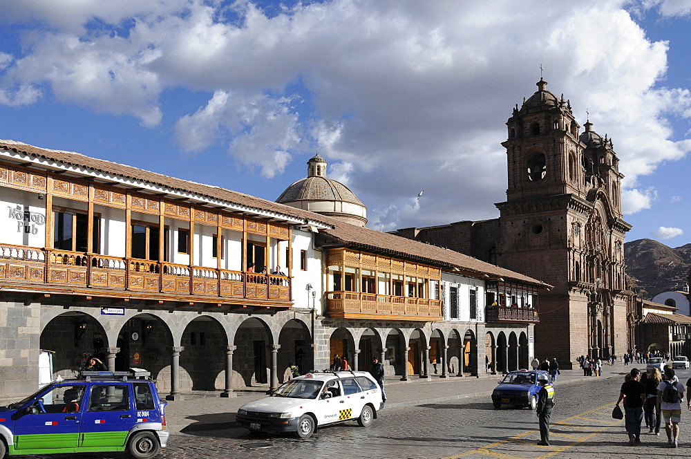 La Compania de Jesus, Jesuit Church, Plaza de Armas Cusco, Cusco, Inca settlement, Quechua settlement, Peru, South America, Latin America