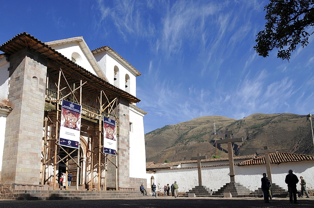 Colonial church built in the 17th century, Andahuaylillas, Inca settlement, Quechua settlement, Peru, South America, Latin America