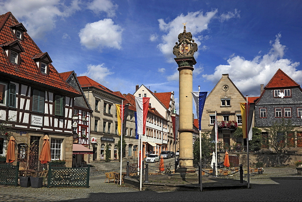 Market Square, Kronach, Upper Franconia, Bavaria, Germany, Europe