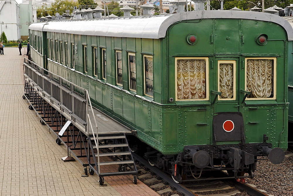 A governmental waggon for Soviet leaders, exhibit, Moscow Railway Museum, Moscow, Russia