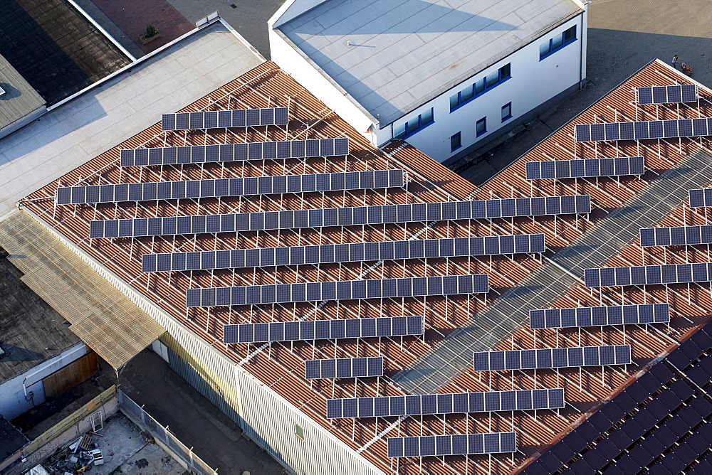 Solar roof, Koblenz, Rhineland-Palatinate, Germany, Europe