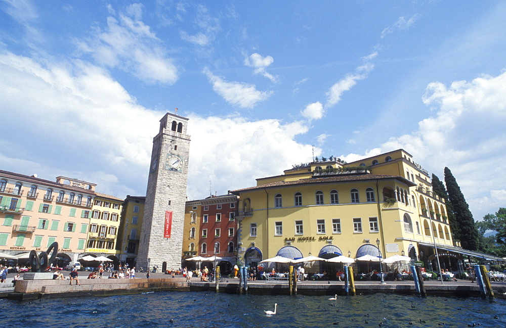 Hotel Sole, on the waterfront at Riva, Lake Garda, Italy, Europe