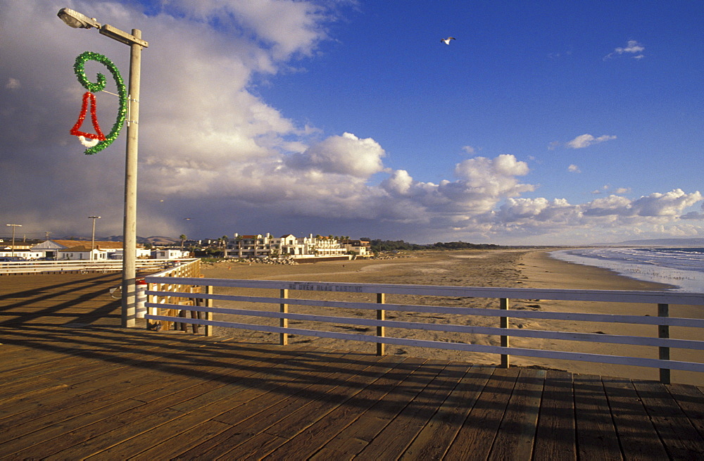 Grover beach, sea, pier, Christmas, Christmas icon, California, America, United States