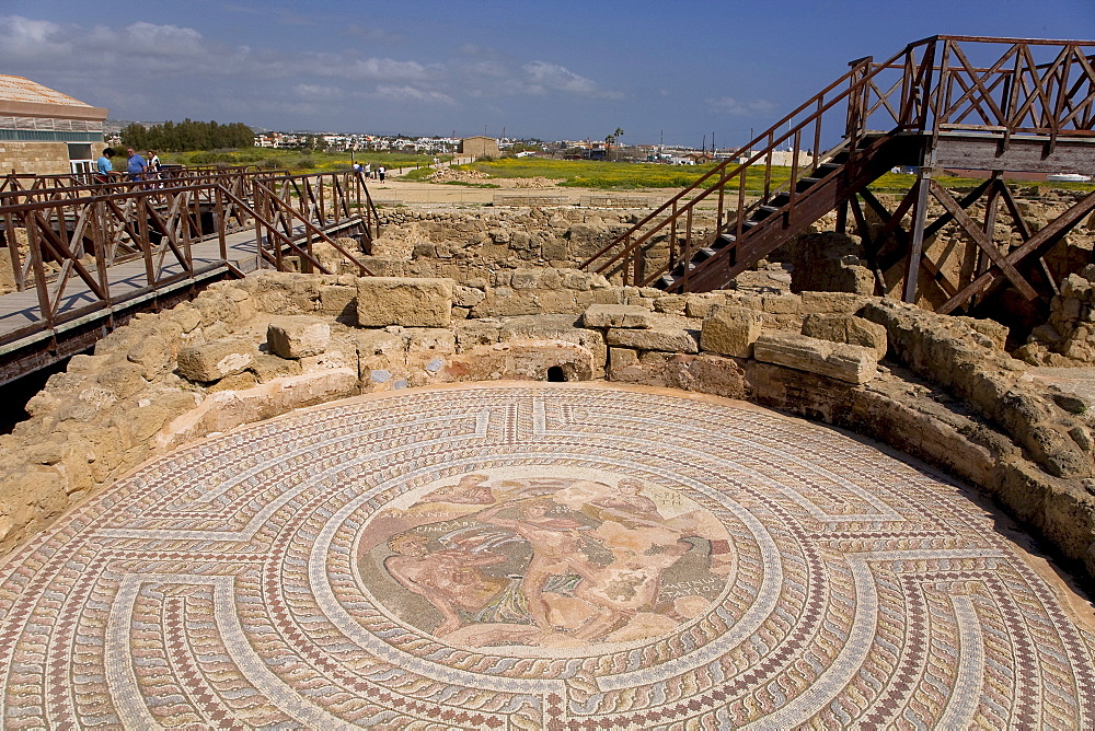 Kourion archaeological site, mosaic, Limassol, Cyprus, Greece, Europe