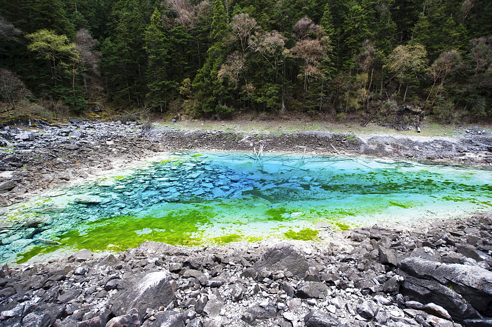 The blue Pool of Jiuzhaigou, China, Asia