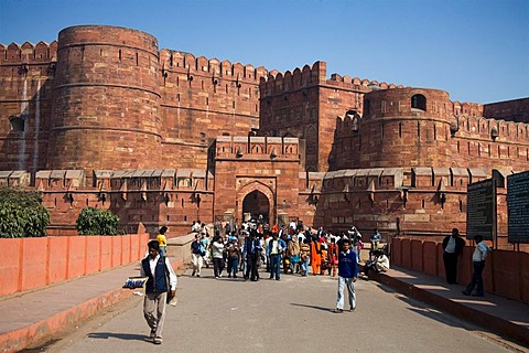 Red Fort, Agra, North India, India, Asia