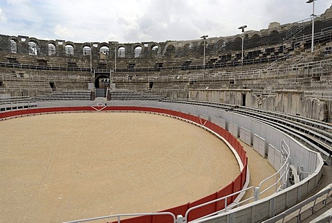 Ancient amphitheatre, one of the best-preserved examples of Roman architecture in the Provence, Arles, France, Europe