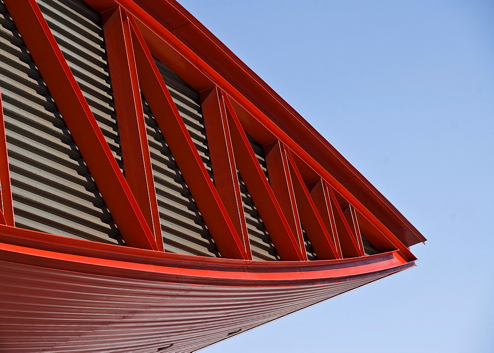 Metallic construction, red