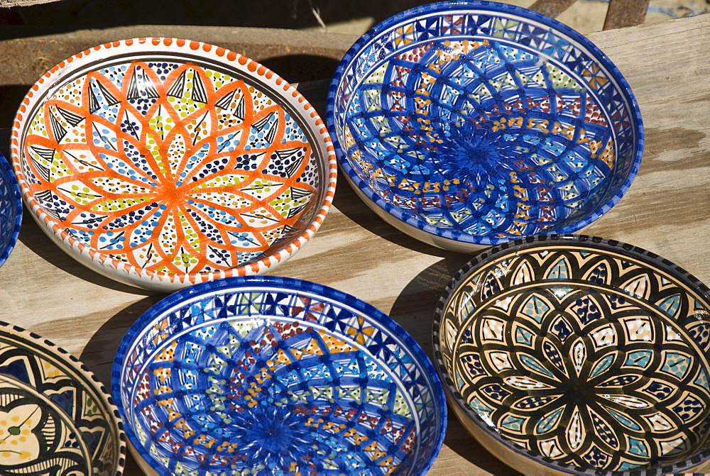 Colourful plates, Carthage, Tunis, Tunisia, North Africa