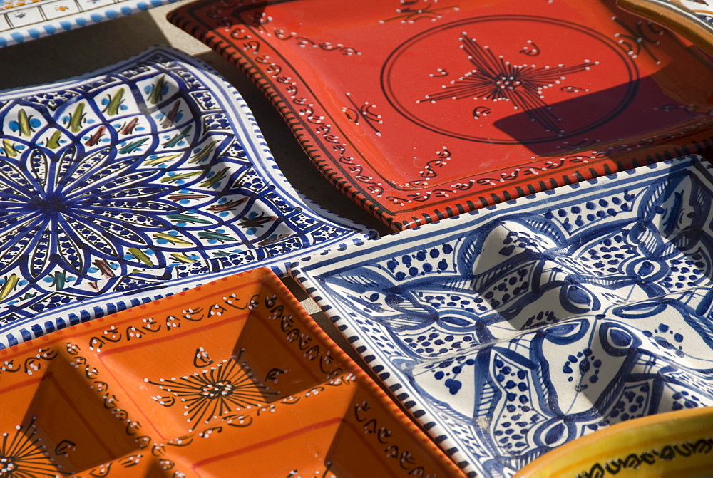 Colorful plates, Carthage, Tunis, Tunisia, North Africa