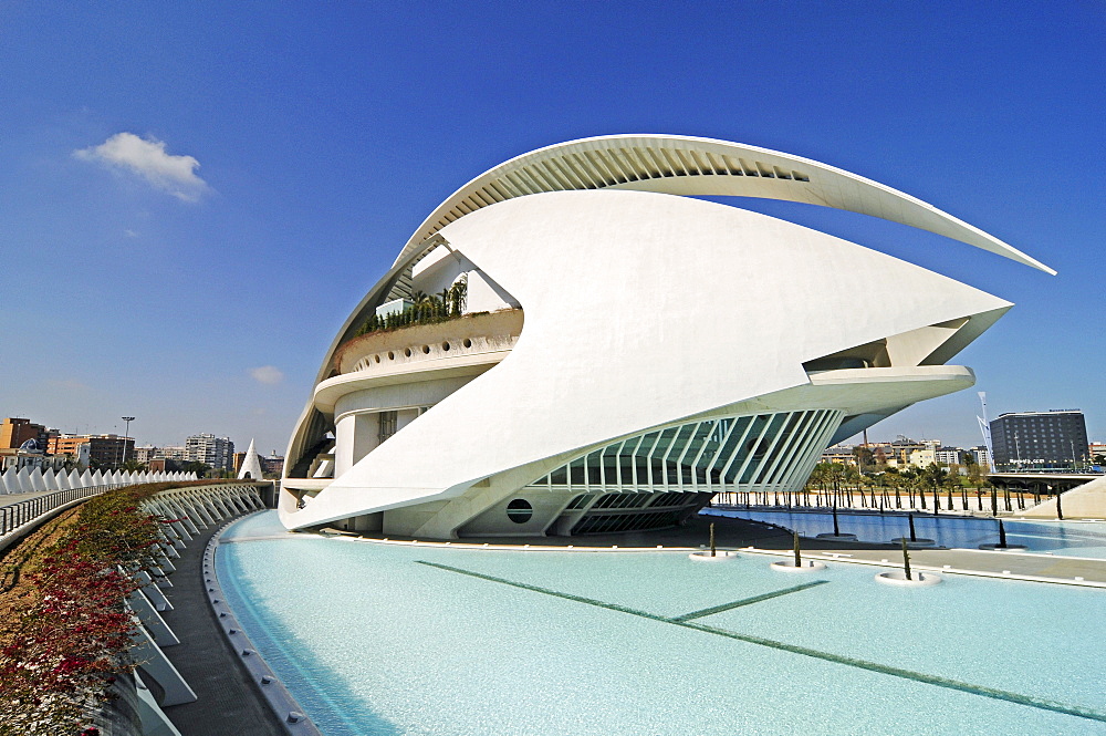 Palau de les Arts Reina Sofia, opera house, music theater, Ciudad de las Artes y Ciencias, city of arts and sciences, Valencia, Spain, Europe