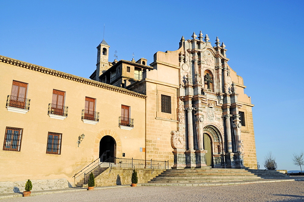 Facade, marble, Sanctuary de la Vera Cruz, Santurio, sanctuary of the true cross, church, castle, museum, cross, Caravaca de la Cruz, sacred city, Murcia, Spain, Europe