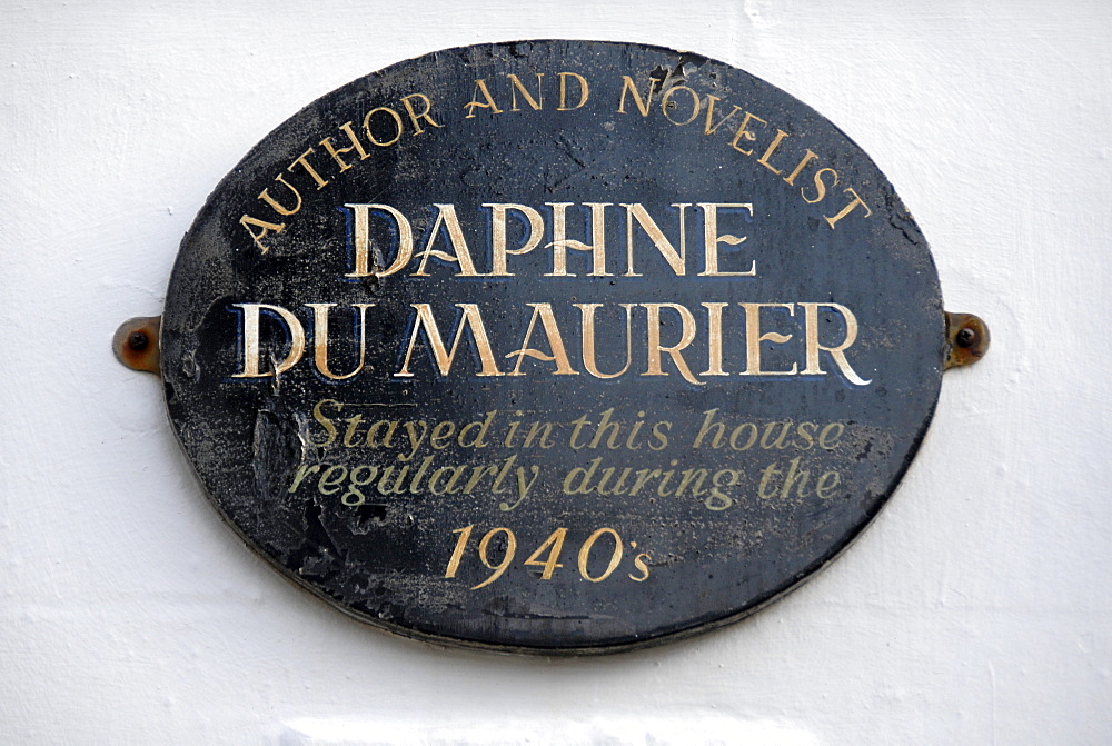 Daphne du Maurier, author, writer, house, sign, St Ives, Cornwall, England, Great Britain, Europe