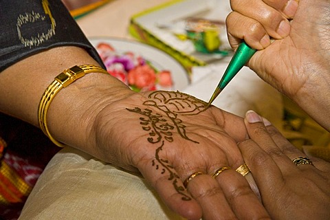 Indian Henna-Tatoo on the palm