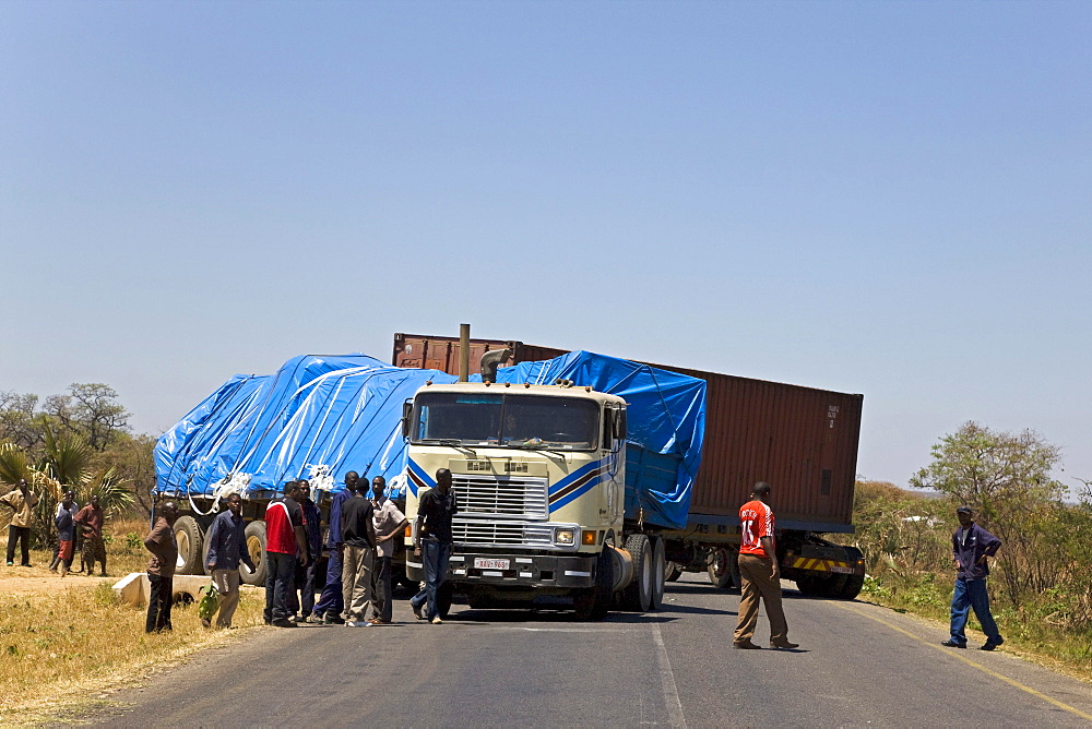 Truck accident in Zambia, Africa