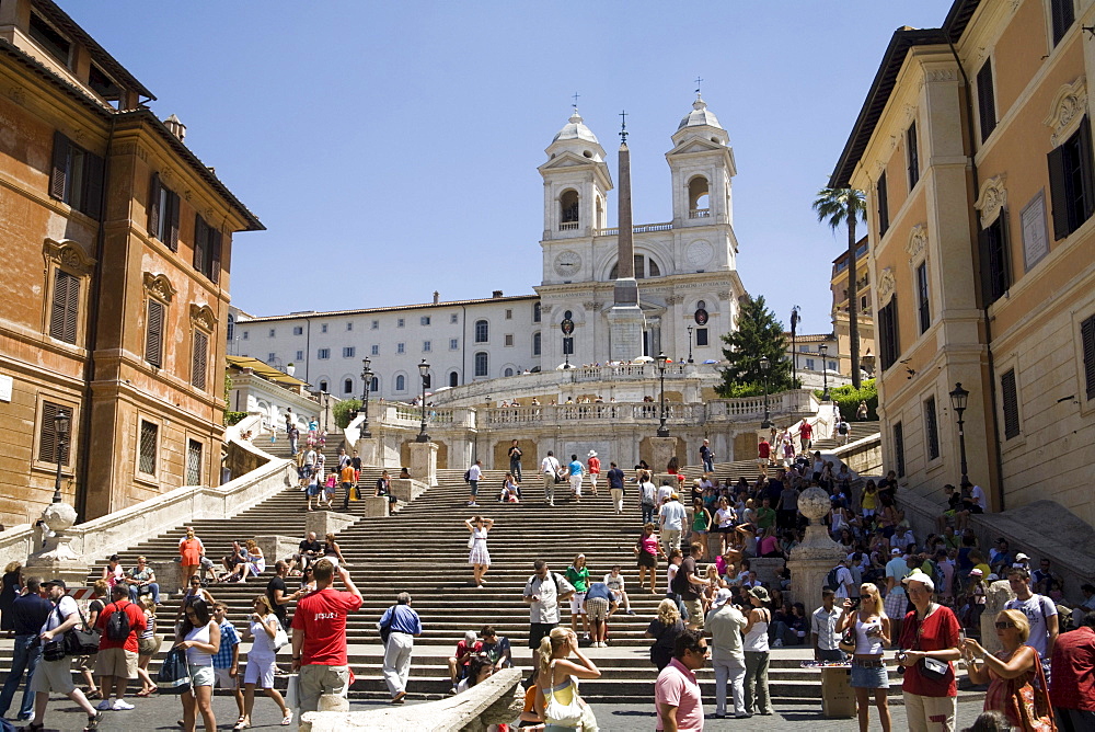 Santa Trinita dei Monti church, Piazza di Spagna, Spanish Steps, Rome, Lazio, Italy, Europe