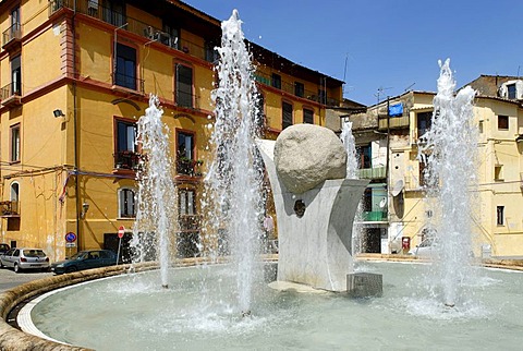 Fountain, old town, Cosenza, Calabria, Italy, Europe