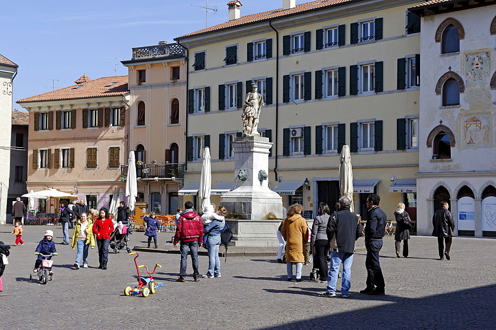 Piazza Palolo Diacono, Cividale, Friuli-Venezia Giulia, Italy, Europe