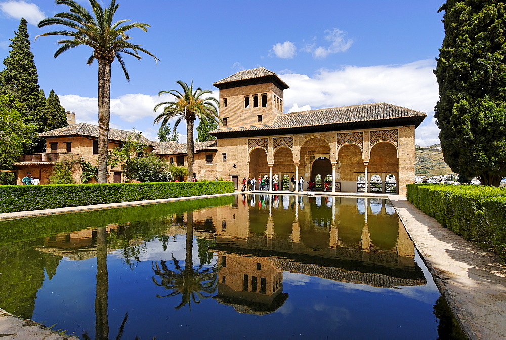 Jardines del Partal, Alhambra, Granada, Andalusia, Spain, Europe