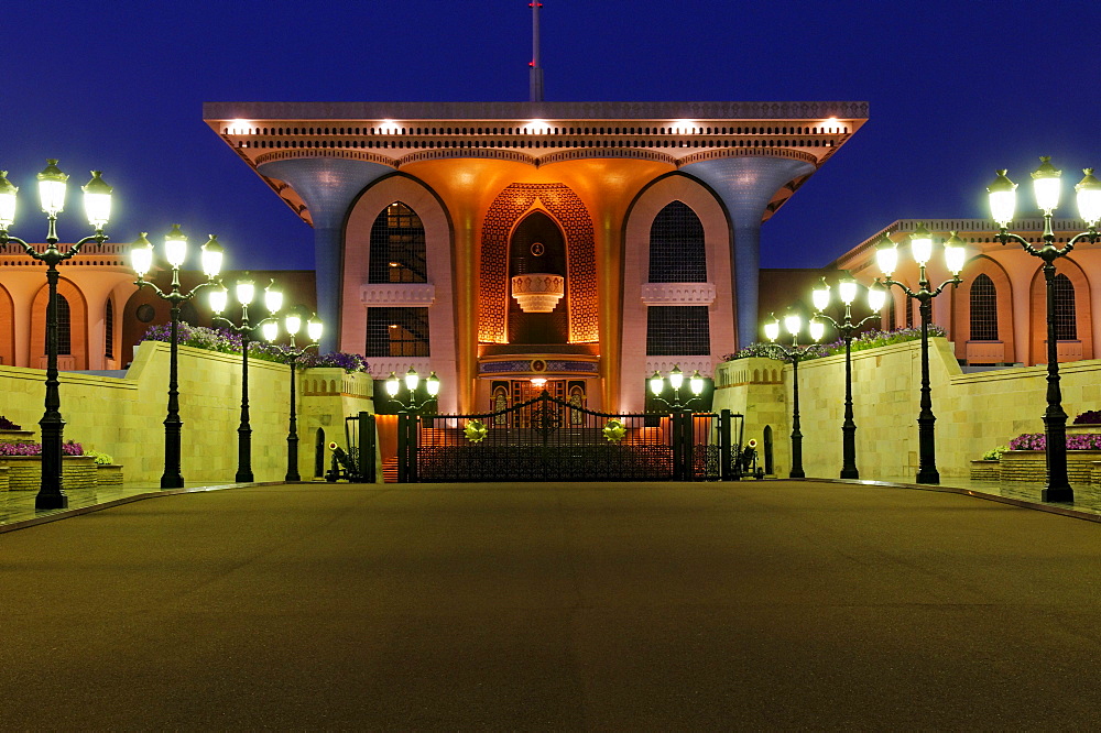 Al Alam Palace of Sultan Qaboos, Muscat, Sultanate of Oman, Arabia, Middle East