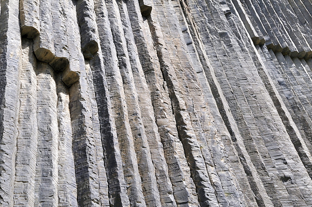 Huge basalt columns at Awan Gorge near Garni, Canyon, Kotayk region, Armenia, Asia