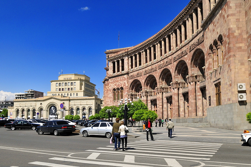 Public building, Republic Square, downtown Yerevan, Jerewan, Armenia, Asia