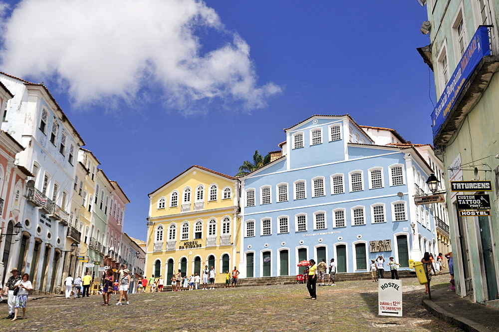 Largo do Pelourinho square and museum Fundacao Casa de Jorge Amado, Salvador, Bahia, UNESCO World Heritage Site, Brazil, South America