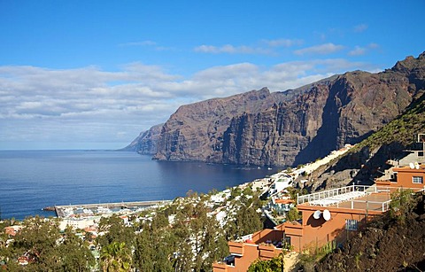 View of Los Gigantes in Puerto de Santiago, Tenerife, Spain