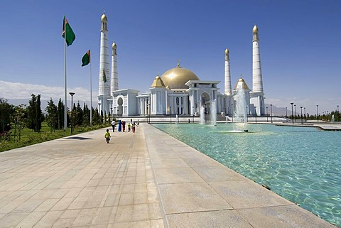 Ashgabat, Spiritual Mosque of Turkmenbasy, Turkmenistan