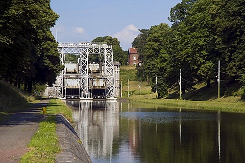 Canal du Centre, Boat Lift number 2, Unesco World Heritage Site, Houdeng Goegnies, Hainaut Province, Belgium