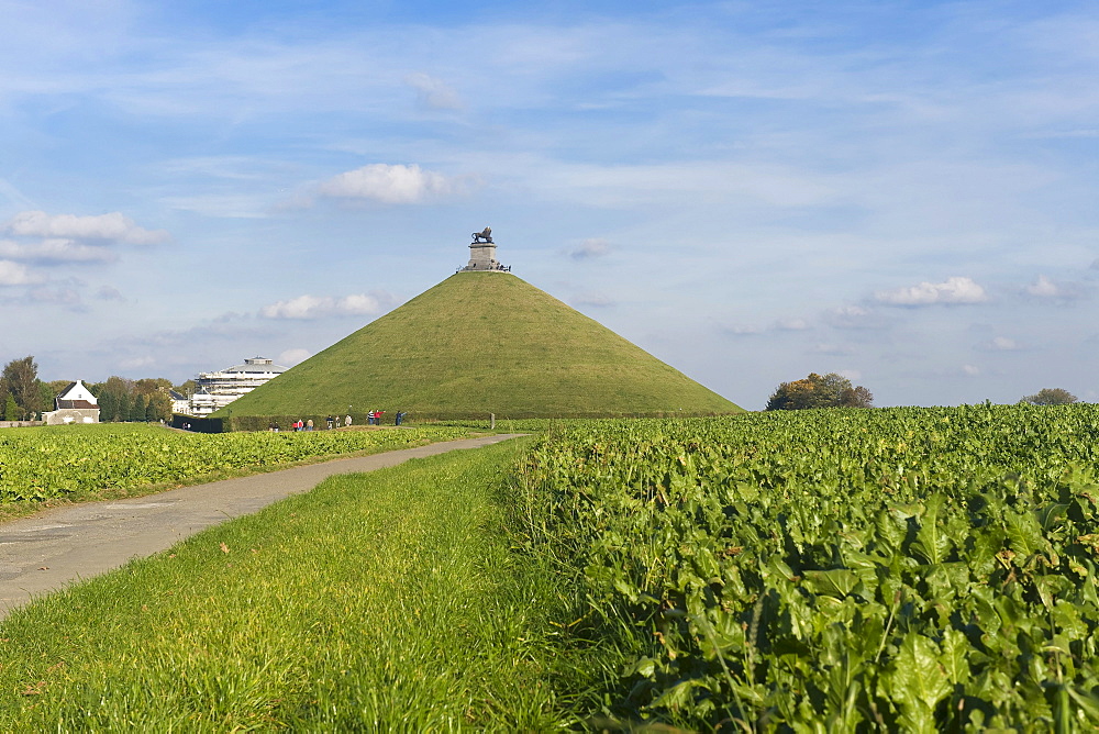 Lion's Hillock, Butte du Lion, site of the Waterloo battlefield, Brabant, Belgium, Europe