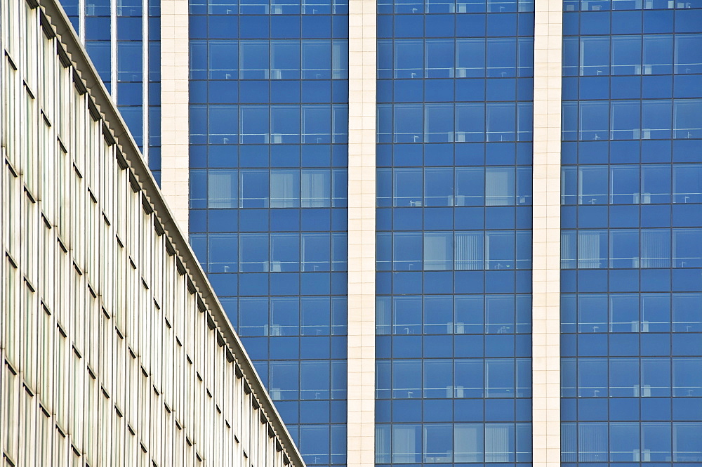 Modern office buildings in the Gare du Nord business district, Brussels, Brabant, Belgium, Europe