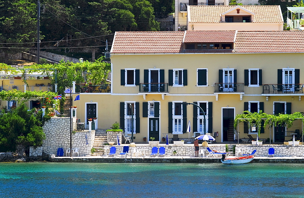 Resort in Fiscardo, Kefalonia, prefecture Kefallinia and Ithaka, Ionian Islands, Greece, Europe