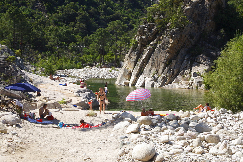 Solenzara River, Bavella mountain group, Corsica, France, Europe