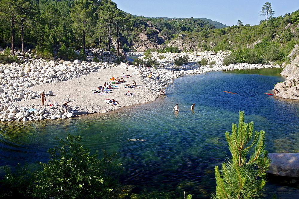 Solenzara River, Bavella mountain group, Corsica, France, Europe