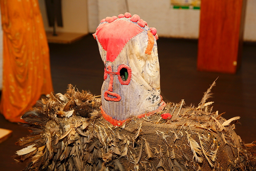 Shaman costume in the museum, Sultan's Palace, Foumban, Cameroon, Africa