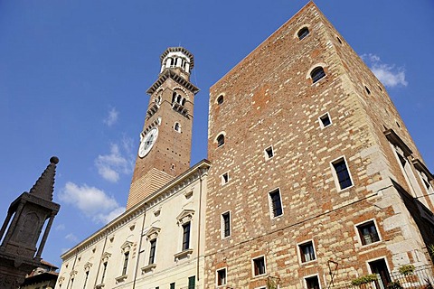 Torre del Lamberti tower, Verona, Italy, Europe