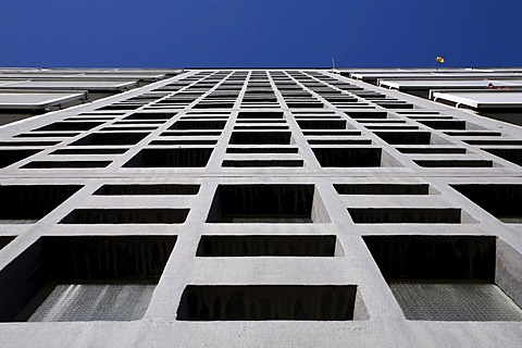 Plattenbau, pre-fab tower block, in Berlin, Germany